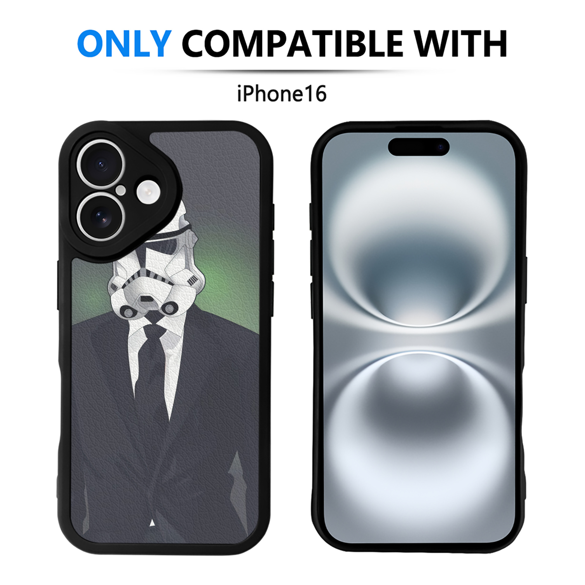 （画像用） スター・ウォーズ Star Wars 【iPhone 16シリーズ対応】シリコンスマホケース（レザー調） 材質：シリコン